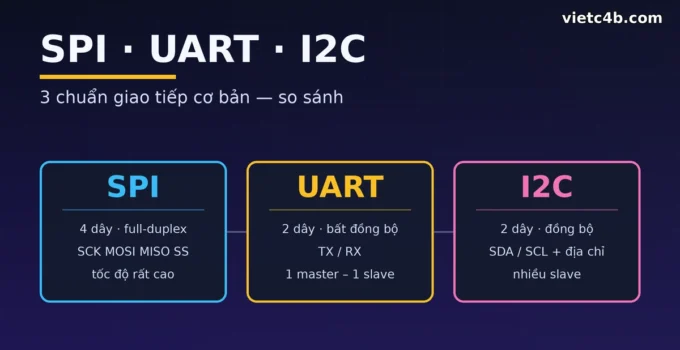 SPI, UART, I2C: So sánh 3 chuẩn giao tiếp cơ bản